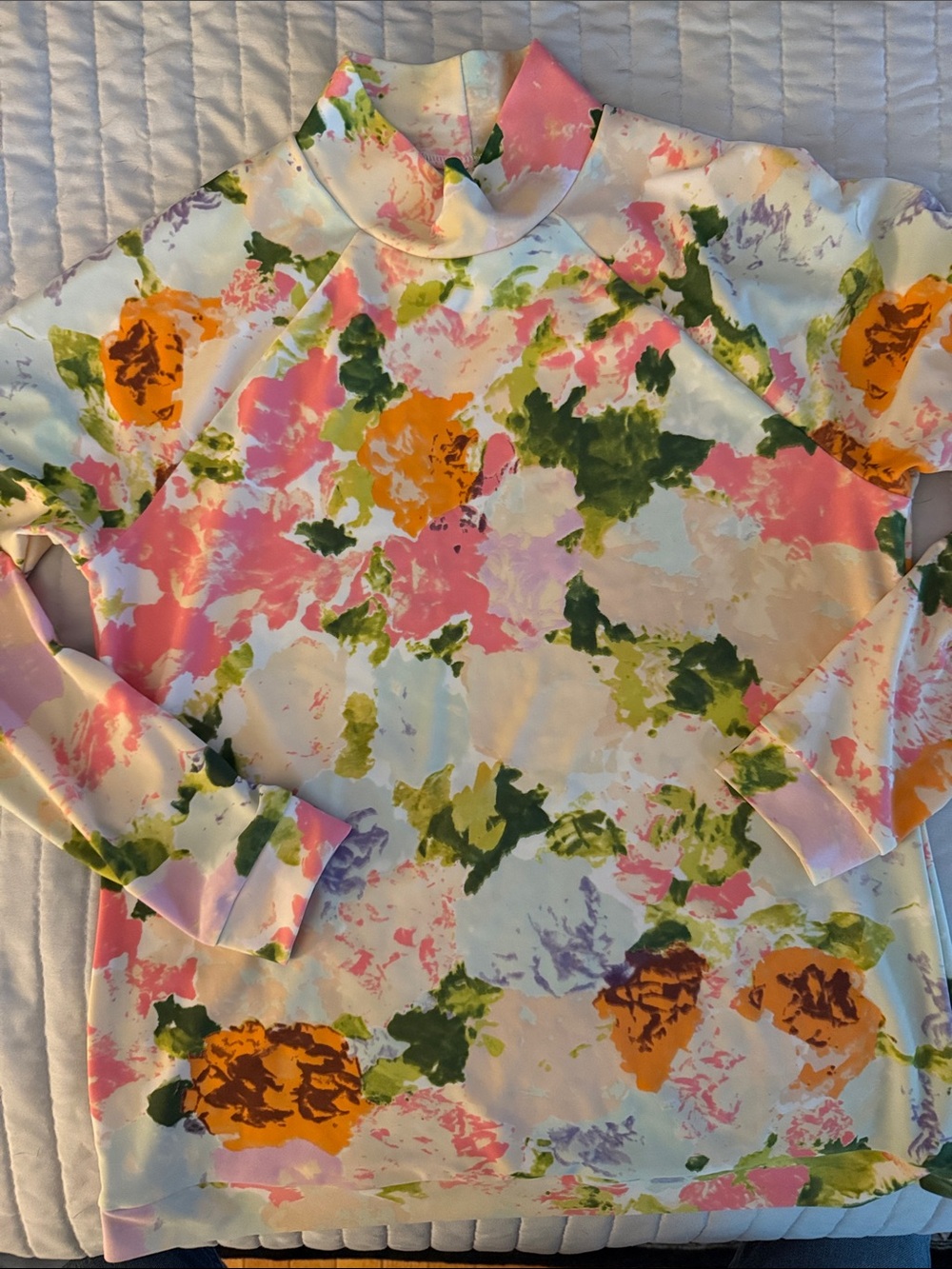 Zimmermann Floral Print Long Sleeve Swim Coverup Size 2 (6-8)